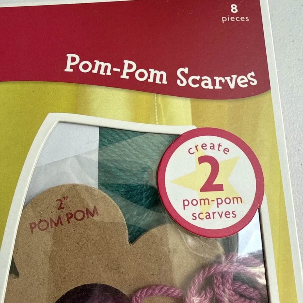 NEW American Girl Crafts Pom-Pom Scarves DIY Kit Summer Fun for You & Your Doll